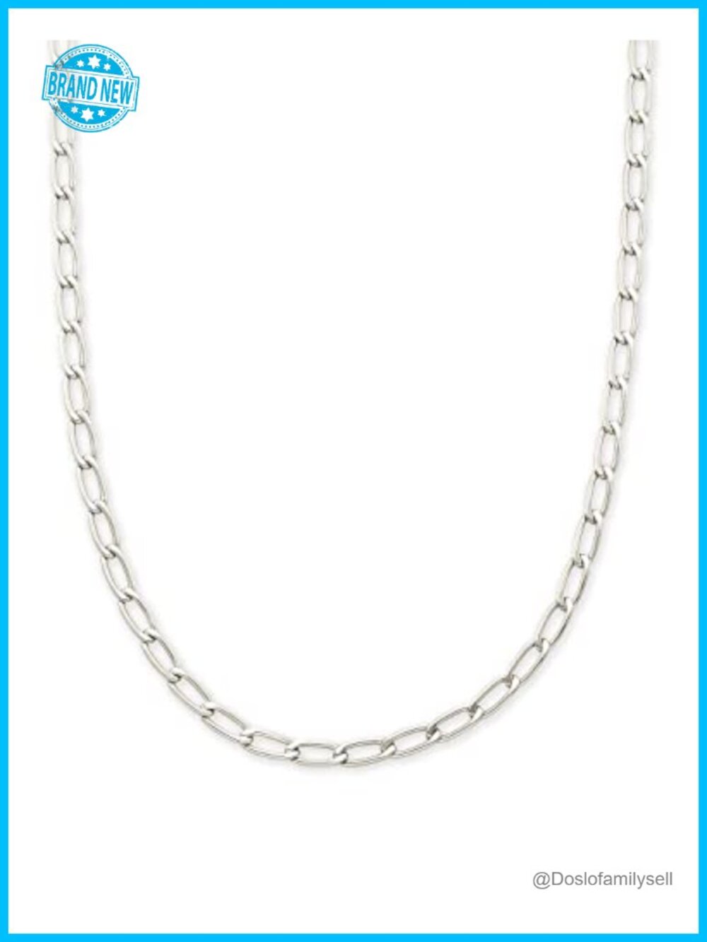 18in Cable Chain Necklace with Lobster Clasp